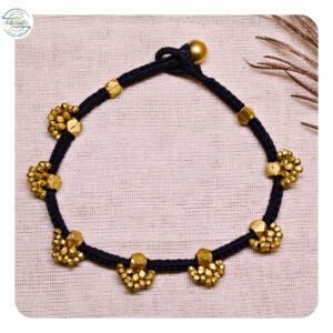 Handcrafted Odisha Tribal Dhokra Anklet (Payal) – Jaya - Black, 1 Piece