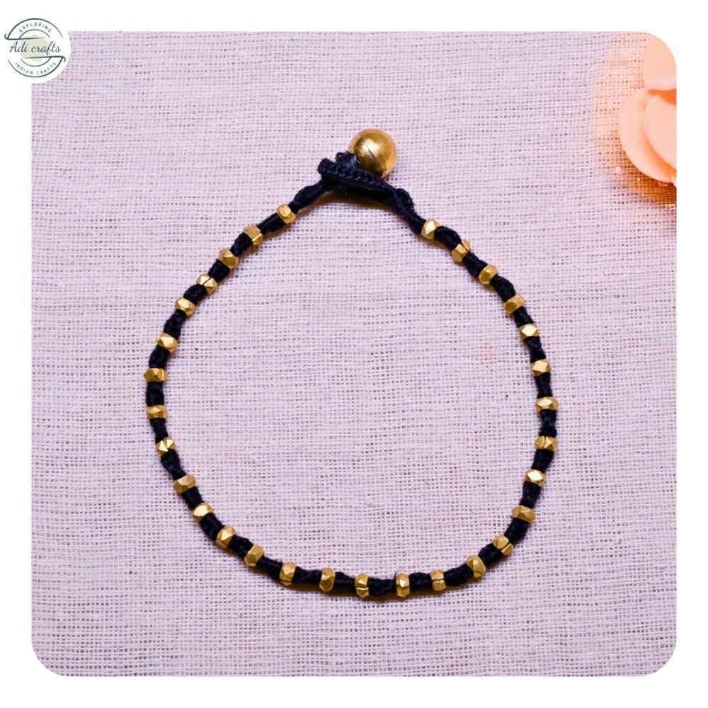 Pure Handmade Tribal/Dhokra Anklet/Payal (CHA 10) - Image 2