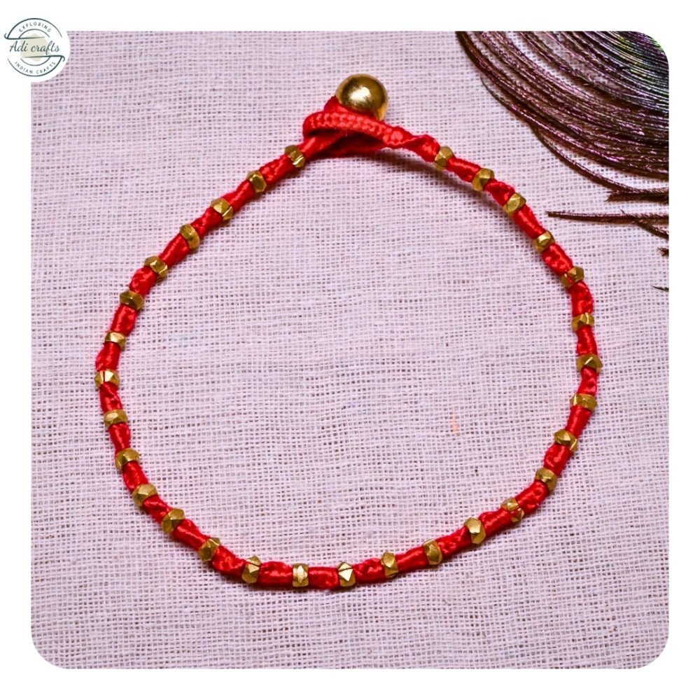 Pure Handmade Tribal/Dhokra Anklet/Payal (CHA 10) - Image 3