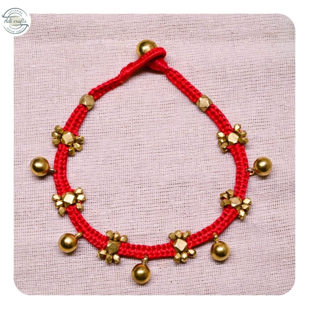 Pure Handmade Tribal/Dhokra Anklet/Payal (CHA 05) - Image 3