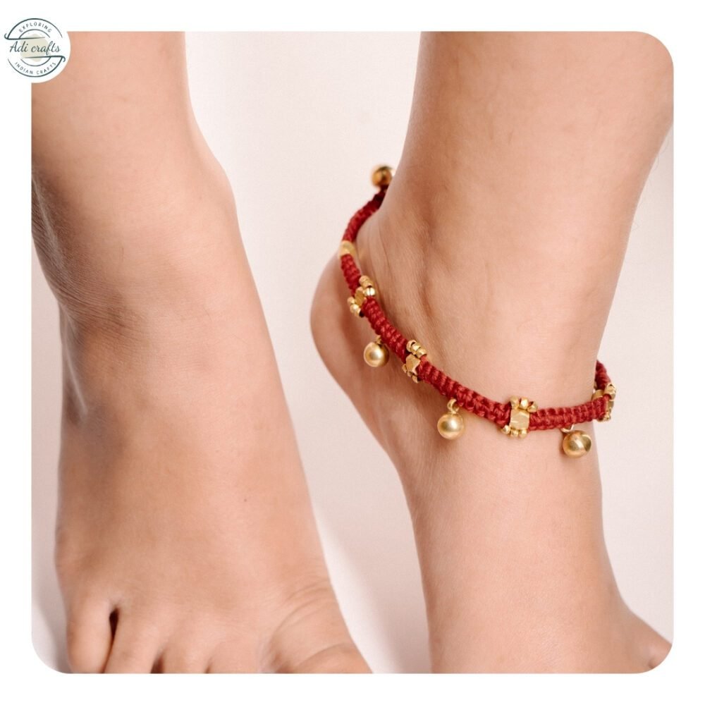 Pure Handmade Tribal/Dhokra Anklet/Payal (CHA 05) - Image 4