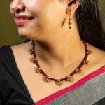 Pure Handmade Brass Beaded Dhokra Jewellery with Earring (ATA 925)