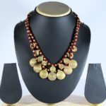 Handcrafted Odisha Tribal Dhokra Coin Drop Necklace with Earrings – Rina