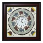 Tribal/Non Tribal Hand Painted Wall Clock with frames (SJC006)