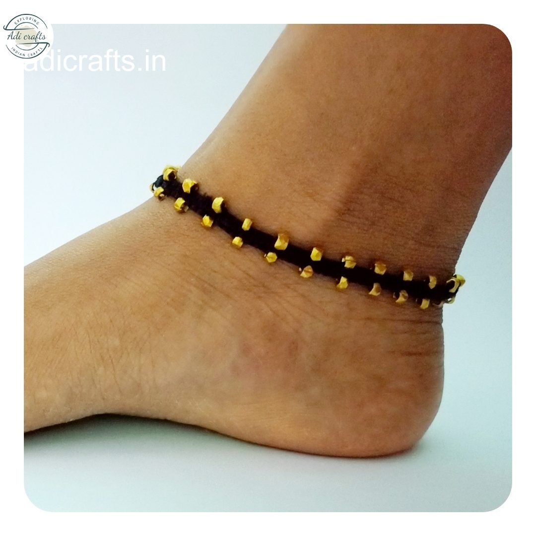 Handcrafted Odisha Tribal Dhokra Anklet (Payal) – Rina