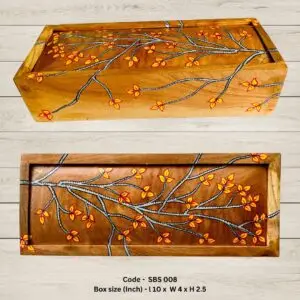 Wooden Multipurpose Box with Handpainted (Pattachitra) Painting (SBS008)