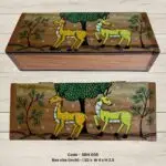 Wooden Multipurpose Box with Handpainted (Pattachitra) Painting (SBH005)