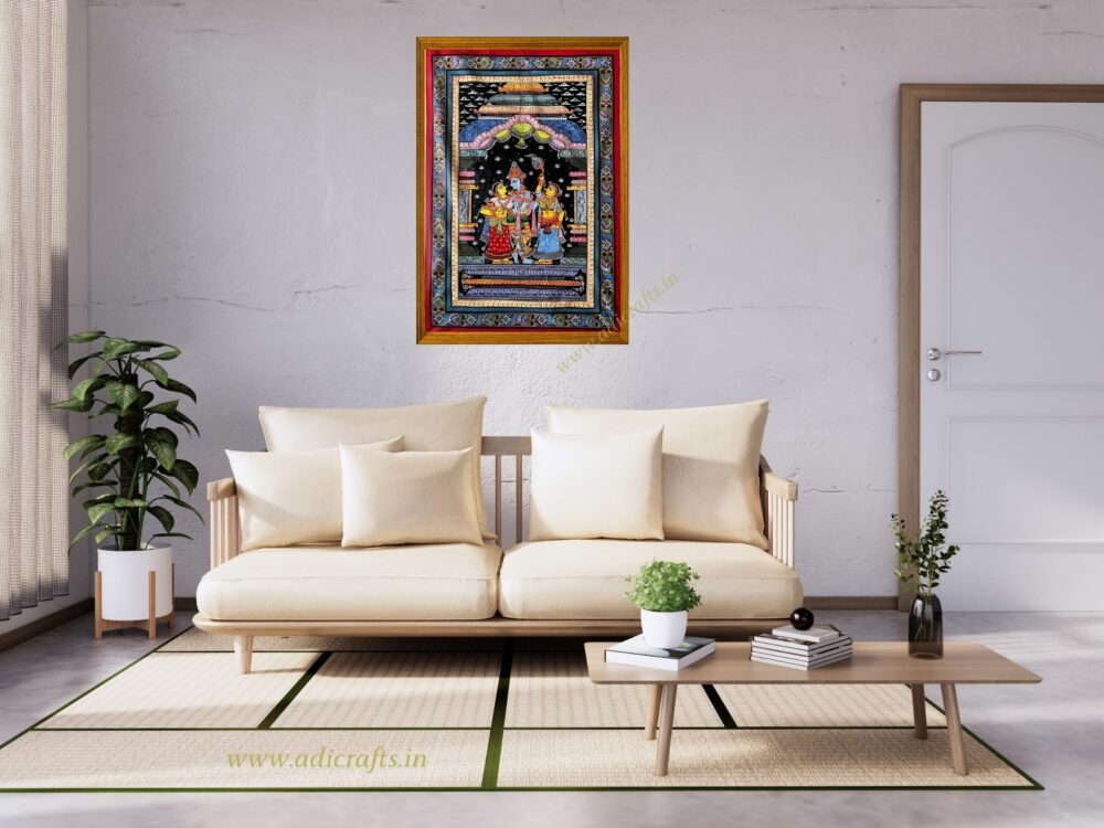Shri Krishna Leela Pattachitra Art Painting (SROP03) - Image 3