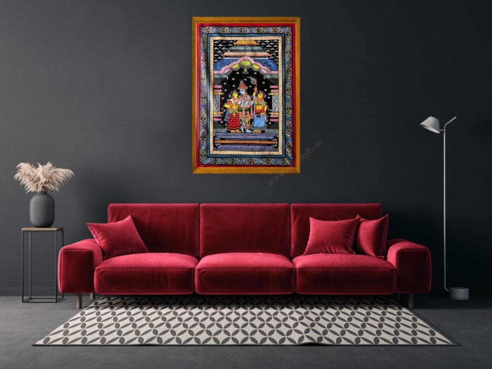 Shri Krishna Leela Pattachitra Art Painting (SROP03) - Image 4