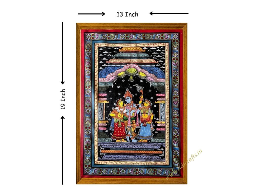 Shri Krishna Leela Pattachitra Art Painting (SROP03) - Image 5