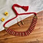 Pure Handmade Dhokra Beaded Jewellery with Earring (MJ 917)