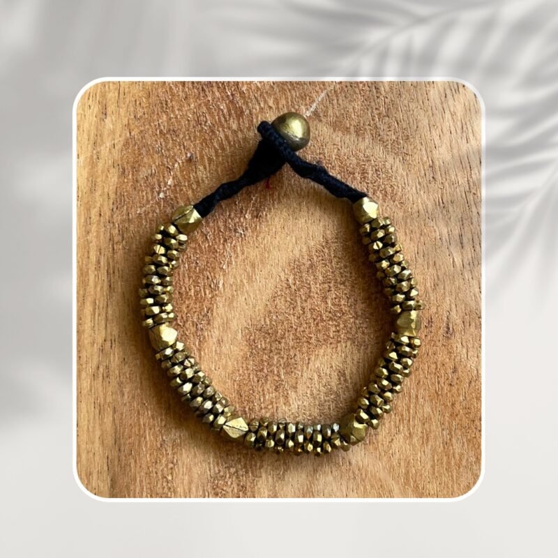 Handcrafted Odisha Tribal Dhokra Craft Bracelet – Hema - Black