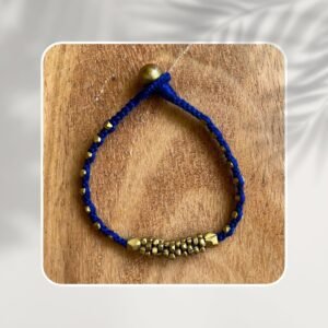 Handcrafted Odisha Tribal Dhokra Craft Bracelet – Devi - Blue