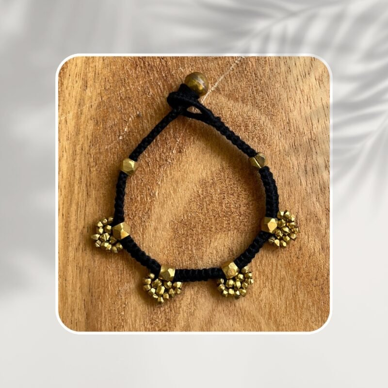 Handcrafted Odisha Tribal Dhokra Craft Bracelet – Jaya - Black
