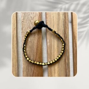Handcrafted Odisha Tribal Dhokra Craft Bracelet – Rina - Black
