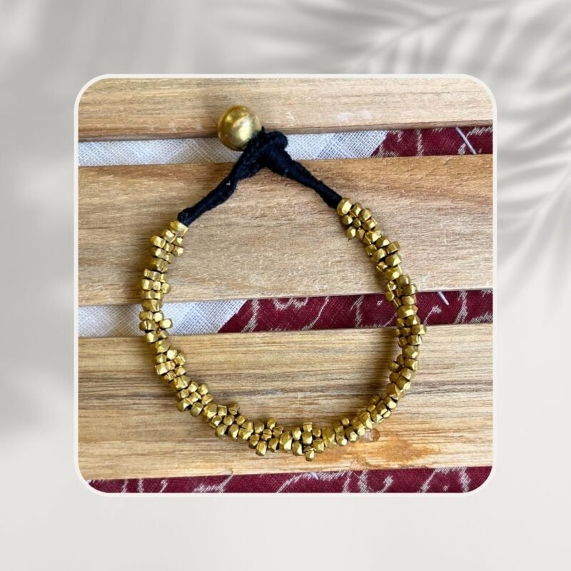 Handcrafted Odisha Tribal Dhokra Craft Bracelet – Hema - Black