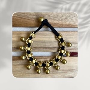 Handcrafted Odisha Tribal Dhokra Craft Bracelet – Rina - Black