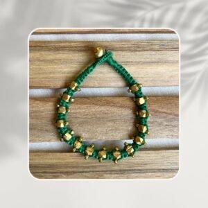 Handcrafted Odisha Tribal Dhokra Craft Bracelet – Jaya - Green