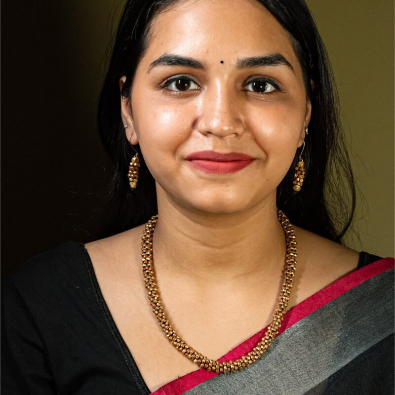 Handcrafted Odisha Tribal Dhokra Brass & Copper Bead Necklace with Earrings – Hema